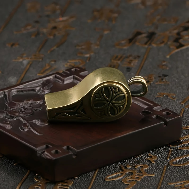 Pure Copper Cross Whistle Outdoor Survival Tool Whistle