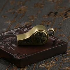 Pure Copper Cross Whistle Outdoor Survival Tool Whistle
