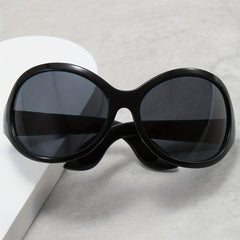Y2K Alien Sunglasses Futuristic Wrap Around UV400
