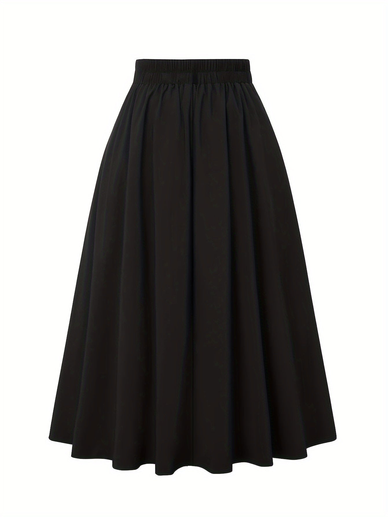 Women's Plus Solid High Rise Swing Maxi Skirt