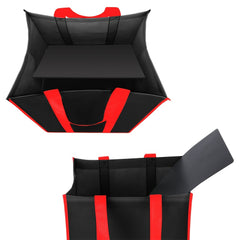 Collapsible Reusable Grocery Bags with Plastic Bottom Utility Tote Bag