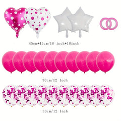 24pcs Heart Shaped Confetti Balloons for Weddings & Parties