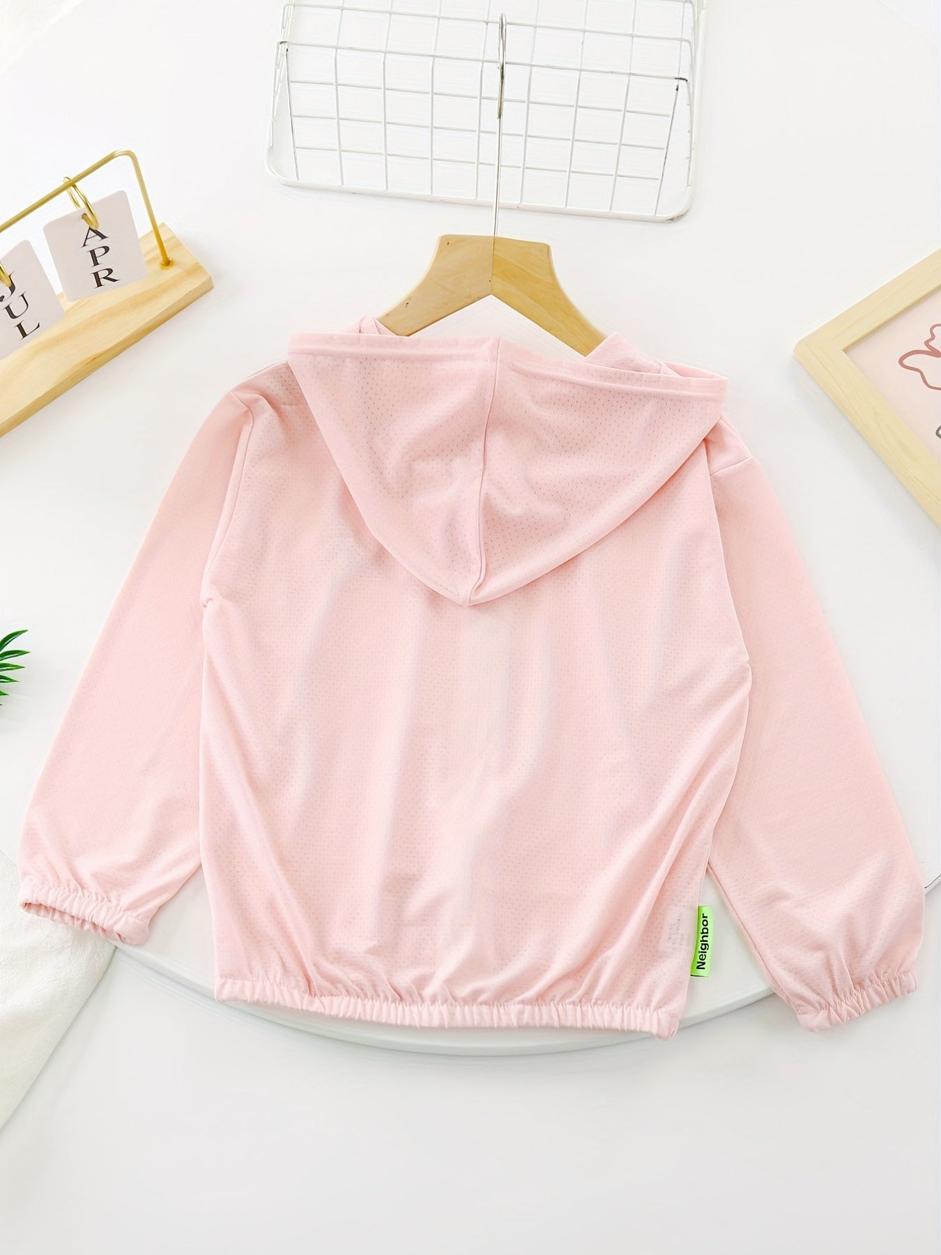Girls Sunscreen Rash Guard Hoodie With Assorted Colors Ice Silk Outfit