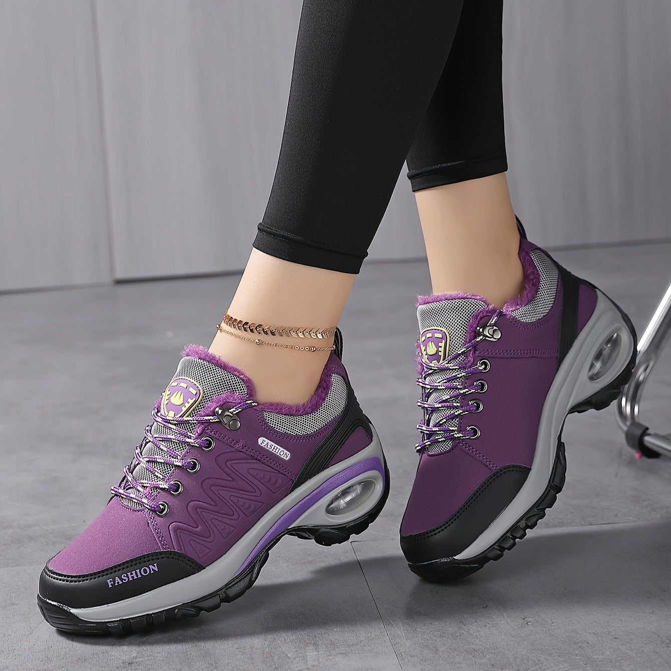 Women's Warm Hiking Shoes Non slip Breathable Winter Athletic Shoe