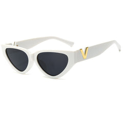 Ladies & Panda Stripe V Cat Eye Sunglasses