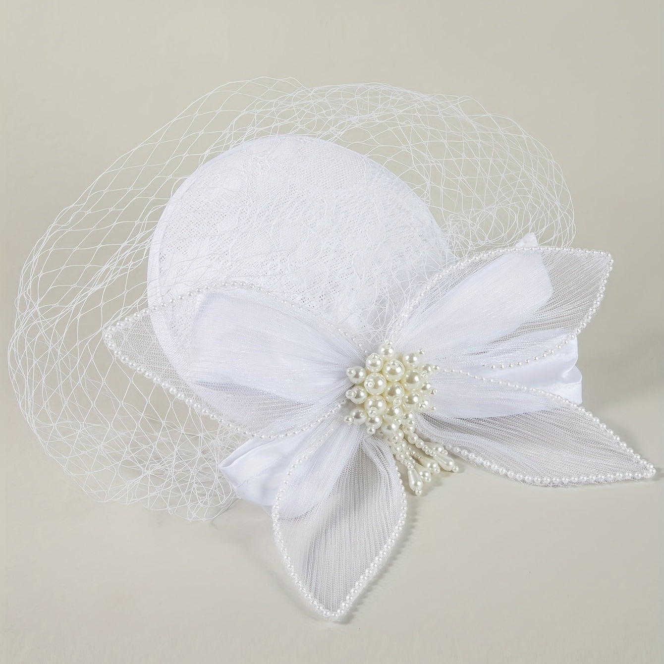 Satin Bowknot Head Piece With Duck Billed Clip Fascinator