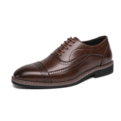 Men's Brogue Oxford Shoes Lace up Front Business Formal Wedding