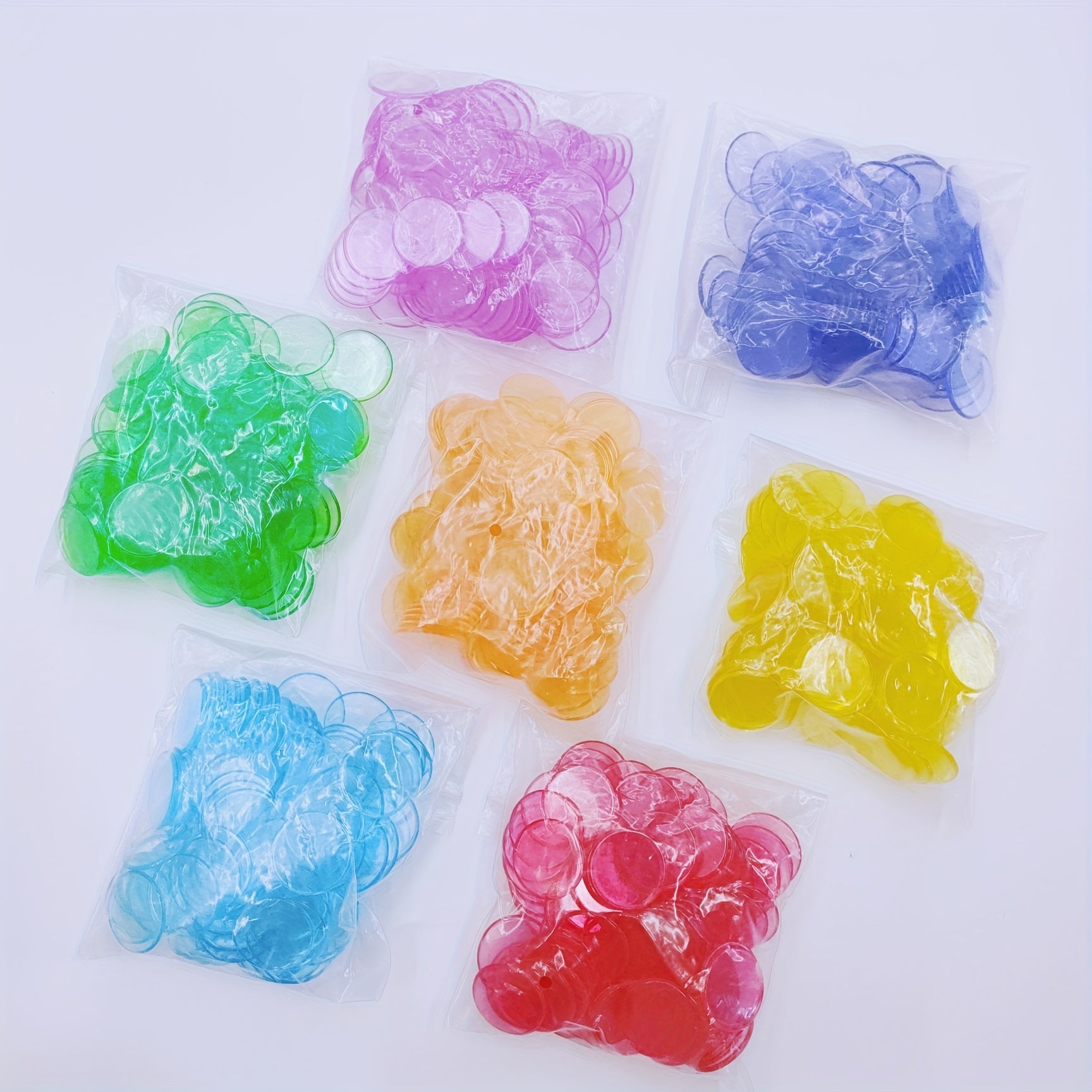 100pcs Transparent Plastic Round Game Markers