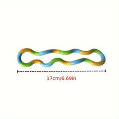6pcs Multicolor Squeeze Twist Chain Decompression Toys