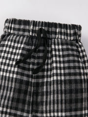 Toddler Boys Plaid Pattern Casual Pants