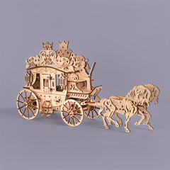 3D Wooden Puzzle Kit Enchanted Carriage Journey 214pcs