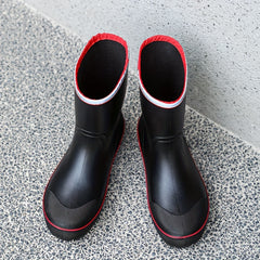 Men Mid Top Rain Boots Wear resistant Waterproof Non slip Rain Shoes