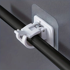 2pcs Punch Fishing Rod Holder Adhesive Hook For Home Decor