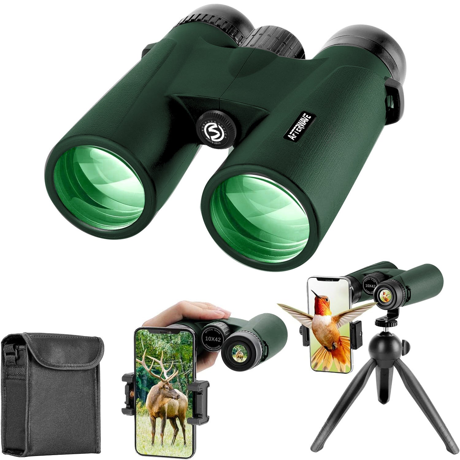 10x42 Binoculars Layer Coating Anti Slip Wear Resistant High Precision Adult