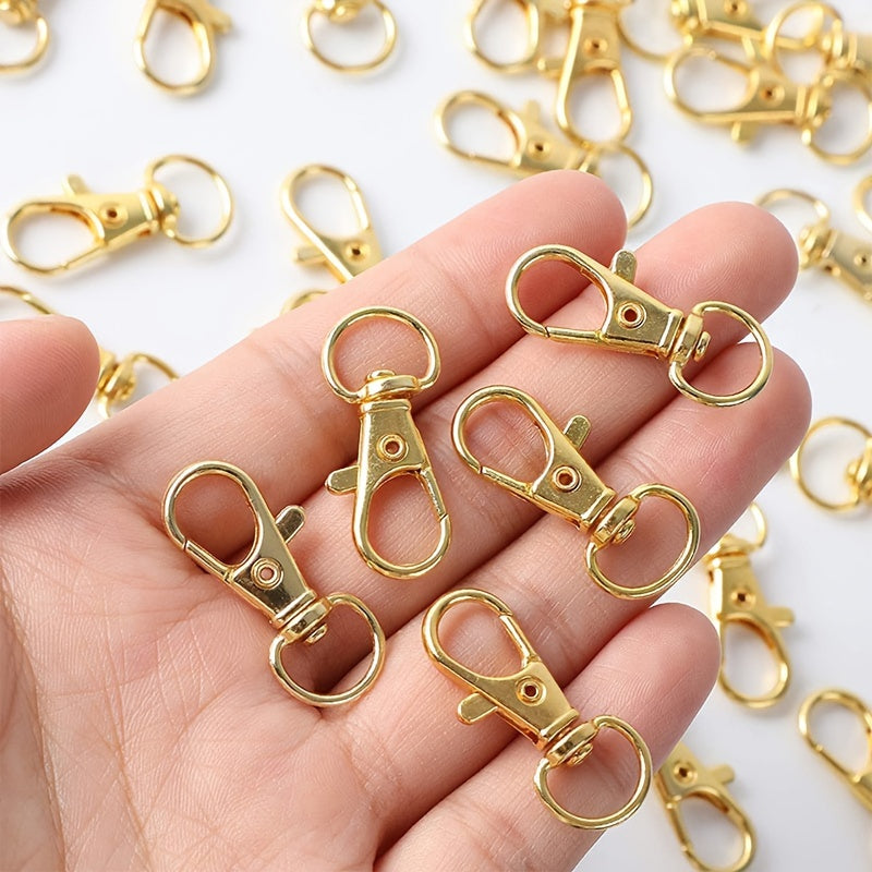100pcs Swivel Hooks Metal Key Chain Key Hanger Backpack Hanging Buckle