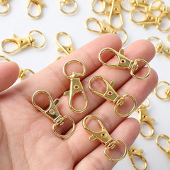 100pcs Swivel Hooks Metal Key Chain Key Hanger Backpack Hanging Buckle