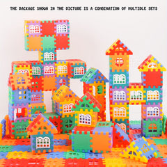 Colorful Building Blocks House Toy 3D Assembly Puzzle