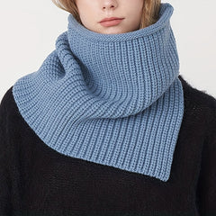 Vintage Knitted Scarf Elastic Neck Gaiter Casual Warm Infinity Scarf