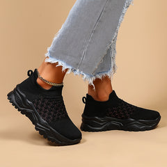 Women's Breathable Knit Sneakers Lightweight Comfy Casual Shoes