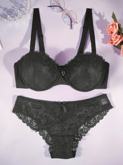 Sexy Lace Push Up Bra & Panty Set