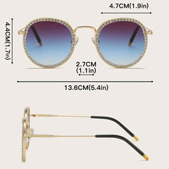 Fashionable Casual Round Vintage Sunglasses