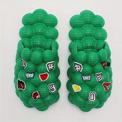 Men's Platform Bubble Slides with Charms Kids Outdoor Beach Shoes