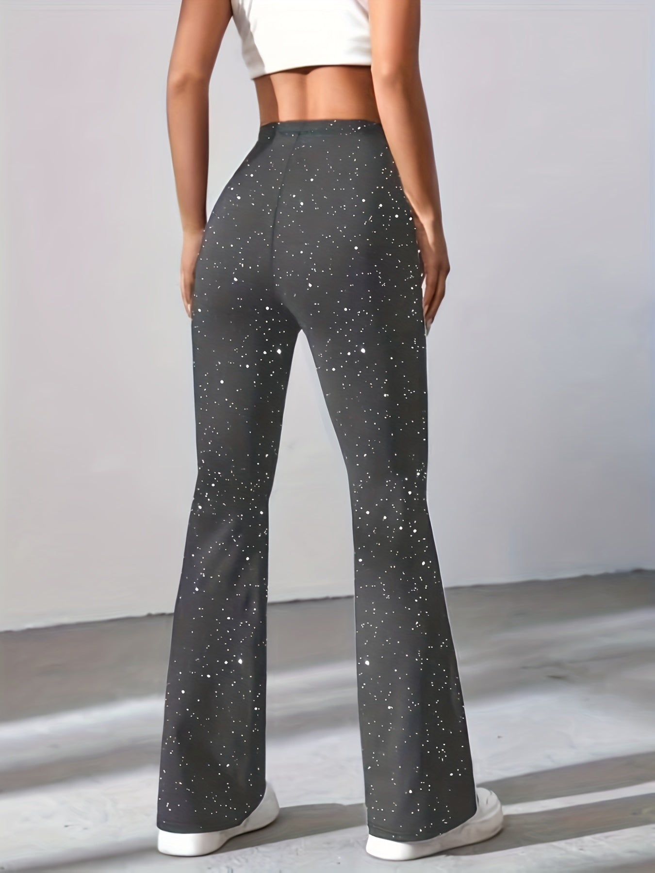 High Waist Flared Leg Pants for Women