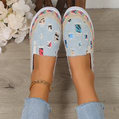 Women's Heighten Flat Skate Shoes Ripped Low Top Sneakers