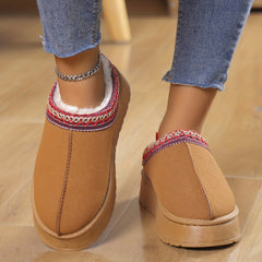 Women's Snow Boots Plush Lined Slip On Winter Warm Slippers
