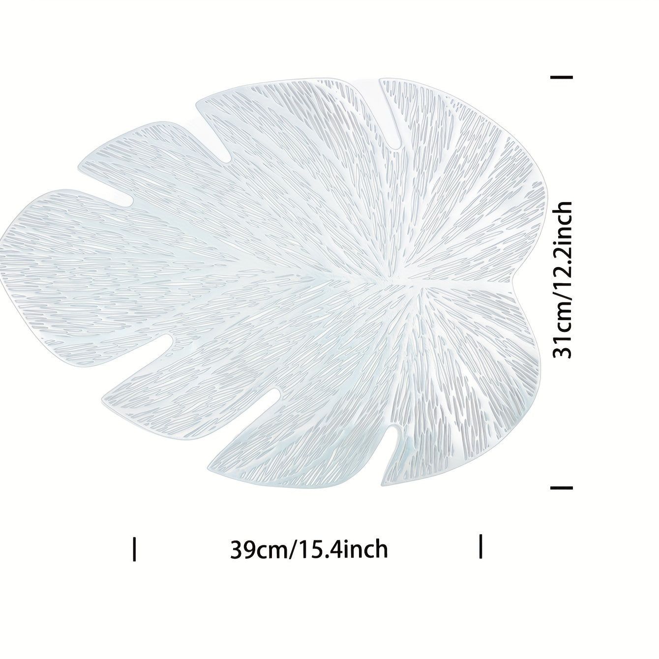 2pcs PVC Leaf Placemat Holloway Washable Reusable Non slip Heat Insulation Mat