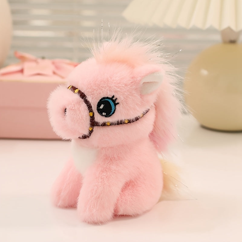 Adorable Stuffed Horse Toy with Expressive Eyes & Cuddly Gift