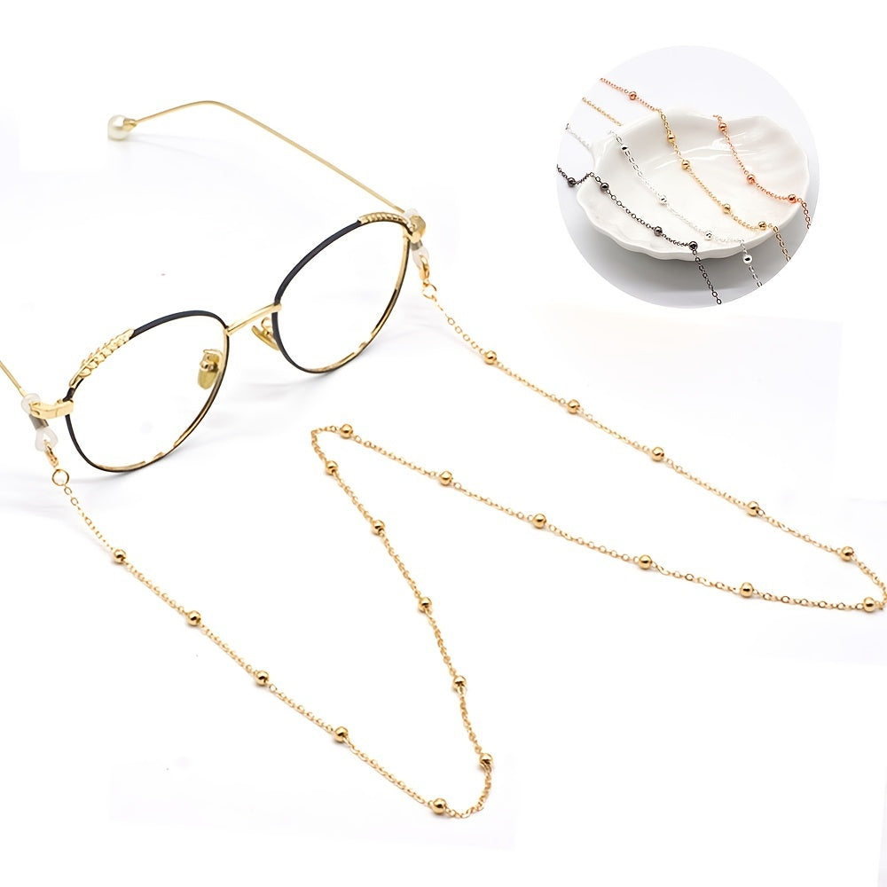 Metal Men Eyeglass Chains Reading Beaded Glasses Chain Necklace