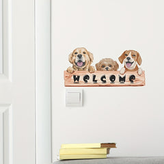 Dog Welcome Wood Sign for Front Door Outdoor Decor Home Porch Dogs Welcome