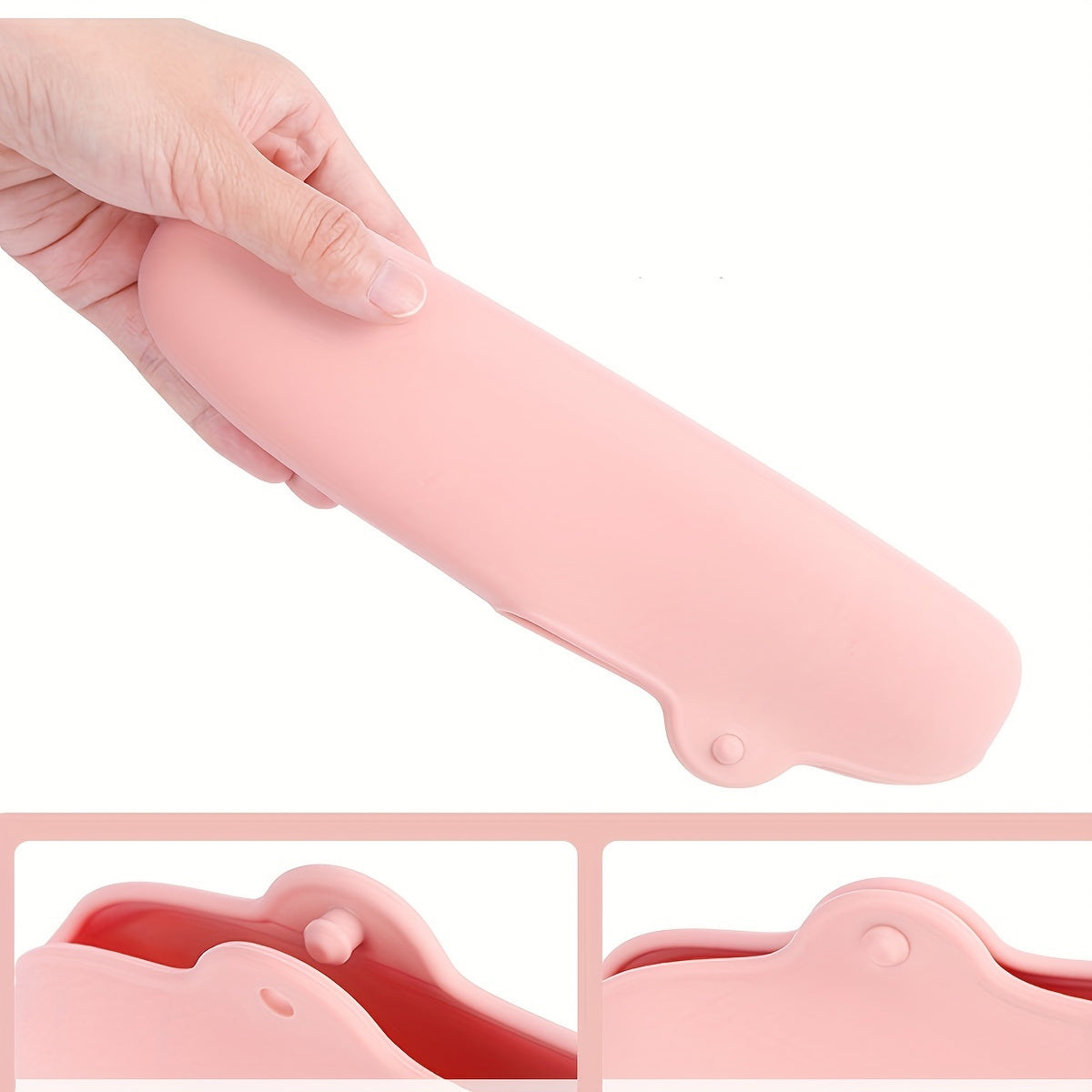 Silicone Travel Makeup Brush Holder Bag Case Cosmetic Pouch