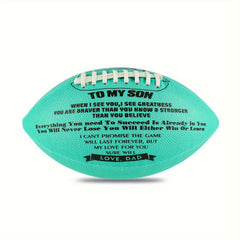 Engraved Football Size 9 To My Son From Dad Christmas Gift