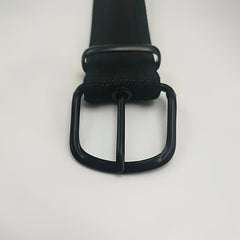 Men's Polyester Belt with Silver Buckle