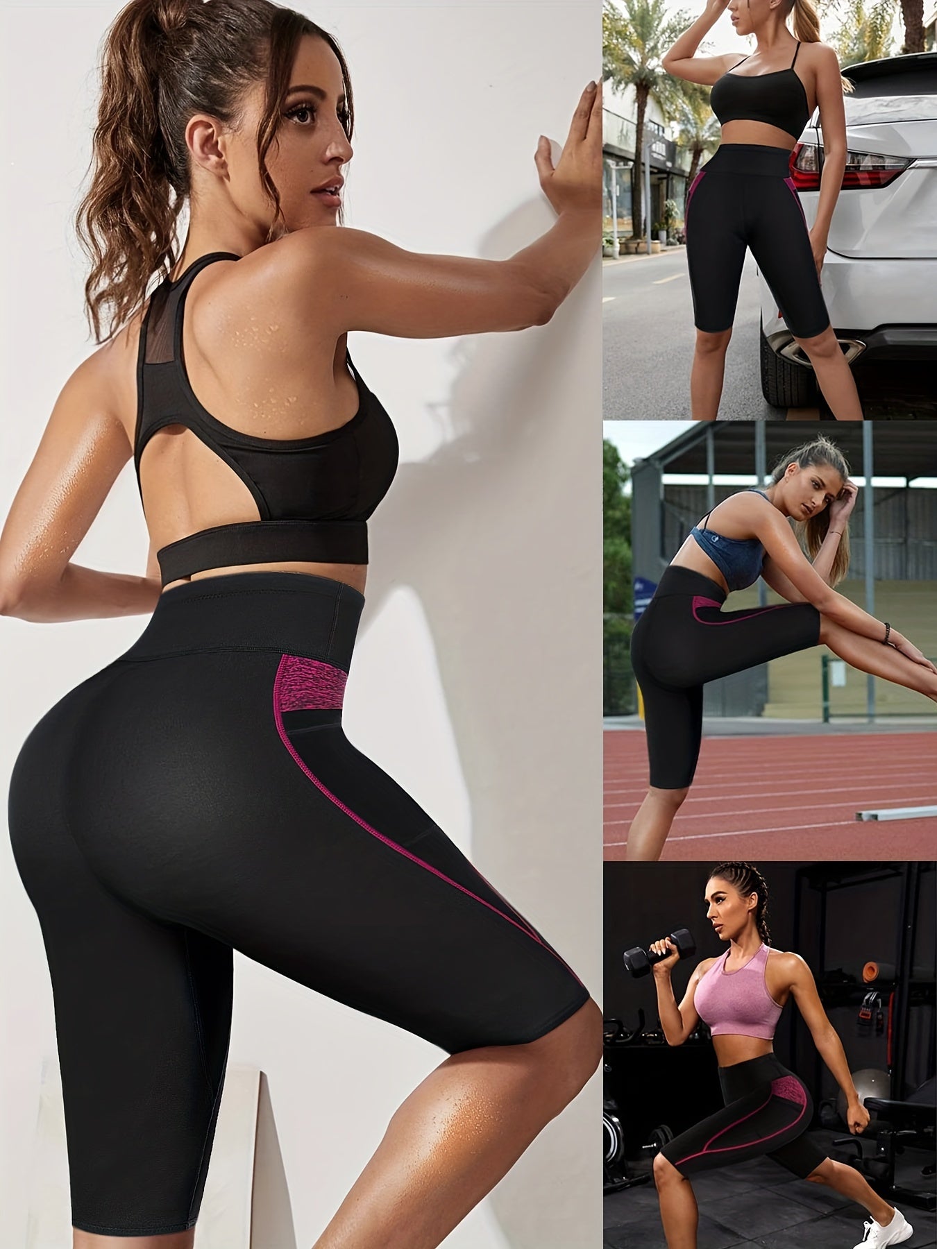 Women's High Waist Sauna Sweat Leggings Weight Loss Workout Pants