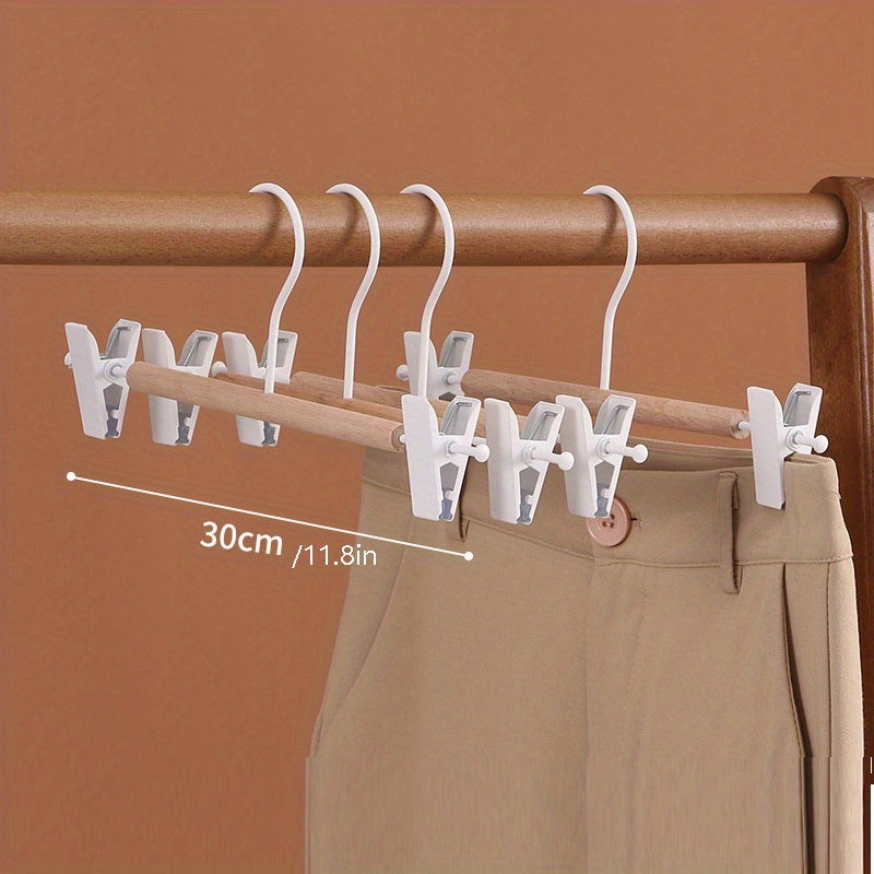 High Beech Wrought Iron Hanger Metal Solid Wood Trouser Rack