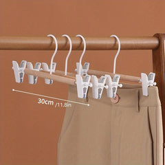 High Beech Wrought Iron Hanger Metal Solid Wood Trouser Rack