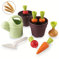 KIDNOAM Kids Beach Toys Set - Sand Radish Potting Farm Play House Set