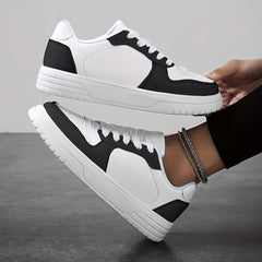 Heighten Skate Shoes Faux Leather Non Slip Sneakers