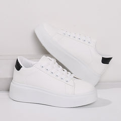 Women's Low Top Thick Bottom Sneakers Skateboard Shoes