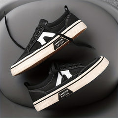 Men's Canvas Lace-up Sneakers Comfortable Breathable Shoes
