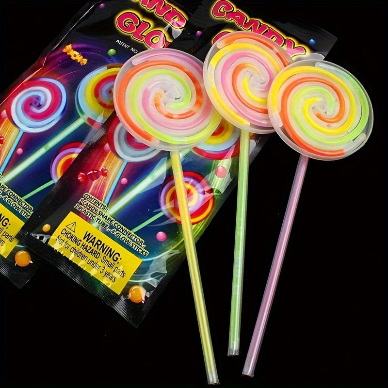 6pcs Lollipop Rotating Windmill Glow Stick Party Favors