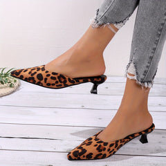 Women's Pointed Toe Kitten Heels Mules