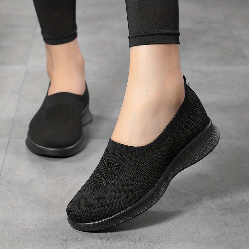 Women's Knit Sneakers Lightweight Low Top Casual Shoes