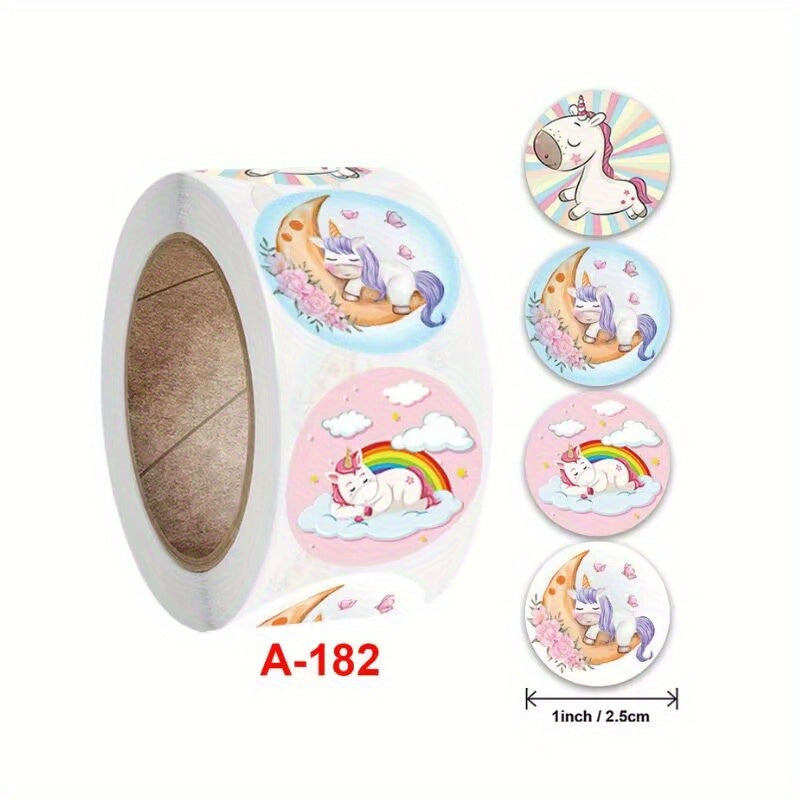 500pcs Cartoon Unicorn Fun Stickers for Students Decorative Envelope Seal Label