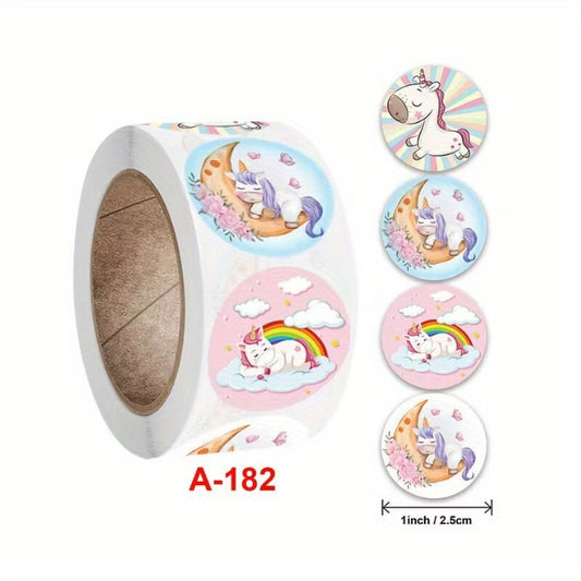 500pcs Cartoon Unicorn Fun Stickers for Students Decorative Envelope Seal Label