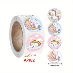 500pcs Cartoon Unicorn Fun Stickers for Students Decorative Envelope Seal Label