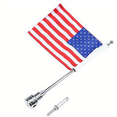 Motorcycle Flag Pole Luggage Rack Vertical American Flagpole